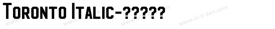 Toronto Italic字体转换